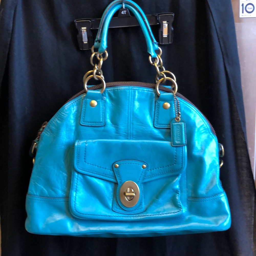 Coach Legacy Turquoise Should Bag